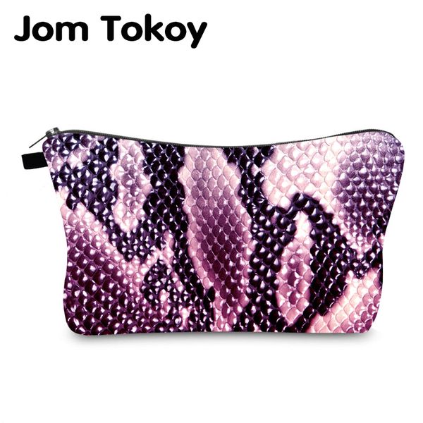 

jom tokoy cosmetic bag printing serpentine personalised makeup bags organizer bag women beauty hzb998