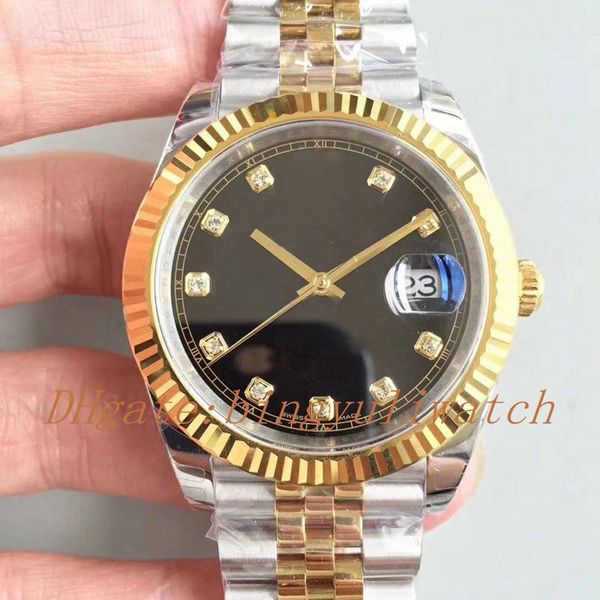 

luxury ewf factory v2 version 5 style watch 41mm 126333 126334 18k gold cal.3235 movement automatic mens watches with box, Slivery;brown