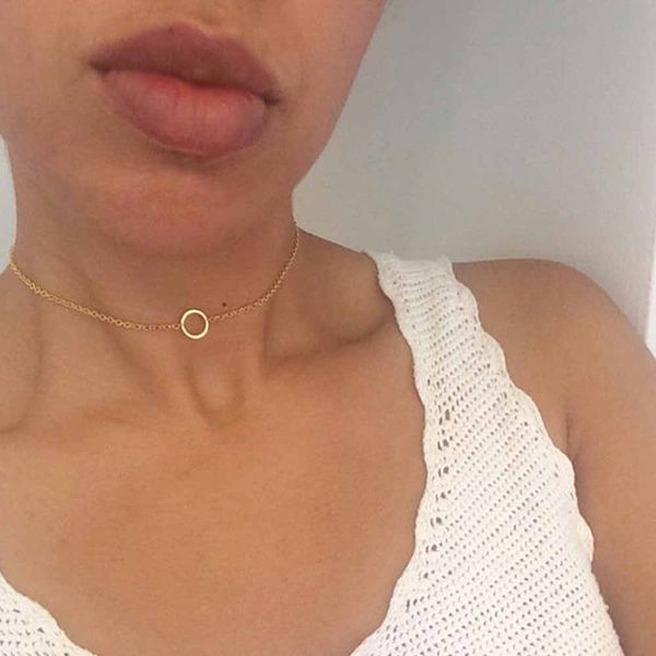 

famshin 2017 new fashion simple dainty gold choker karma necklace bohemian jewelry gifts for her, Silver