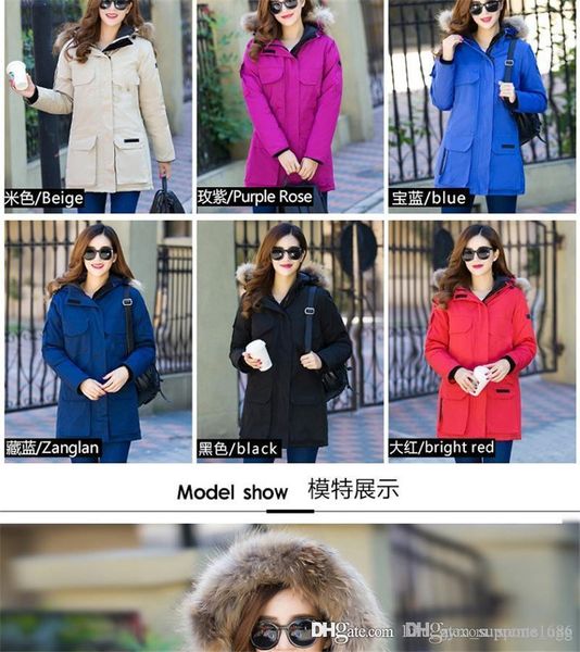 

fashion women arctic anorak down jacket woman winter goose down outdoor thick parkas coat womens warm outwear jackets down jackets, Blue;black