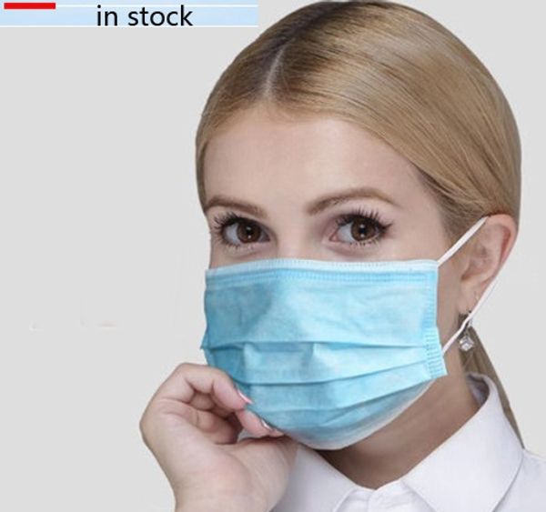 

dhl fedex disposable face mask ce masks home thick 3-layer nonwovens reusable mascarillas masques cotton cloth face masks
