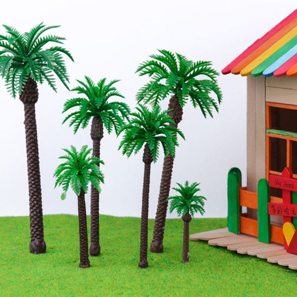 

30pcs artificial coconut palm trees scenery model miniature architecture trees