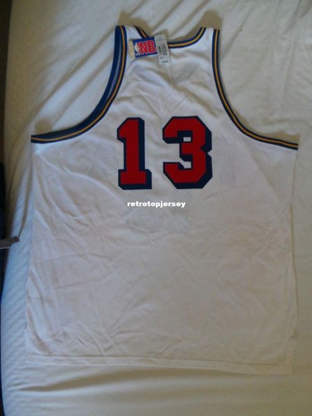 

mitchell ness m&n wilt chamberlain #13 sewn jersey nwt mens vest size xs-6xl stitched basketball jerseys ncaa, Black;blue