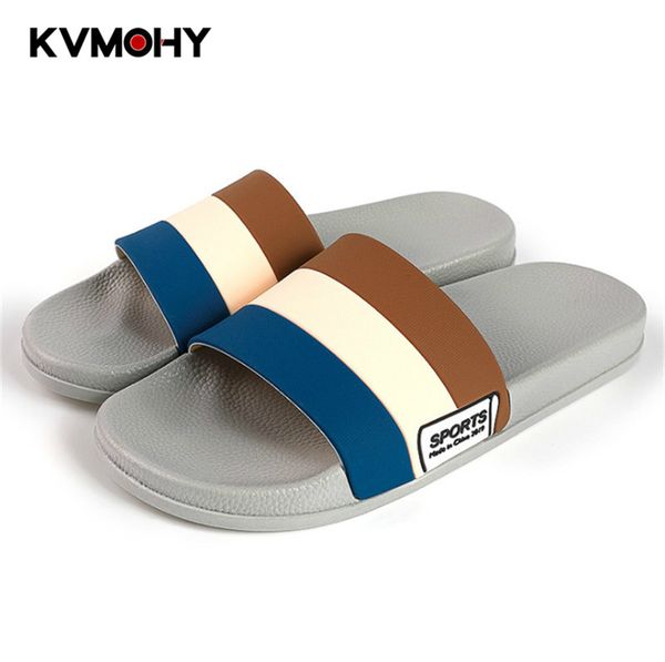 

men slippers flip flops summer beach slides man home slippers couple non-slip sandals soft indoor outdoor shoes chanclas hombre, Black