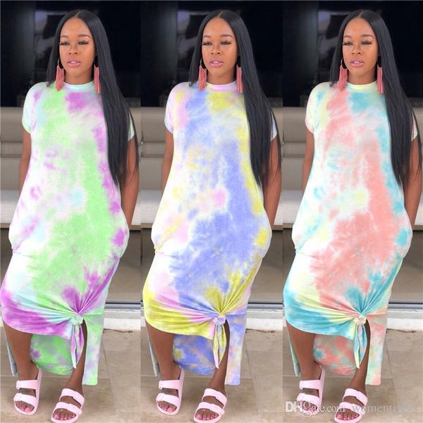 

радуга printed designre женские платья sexy ladies с коротким рукавом экипаж шеи голеностопного длина тощий платья женский одежда, Black;gray