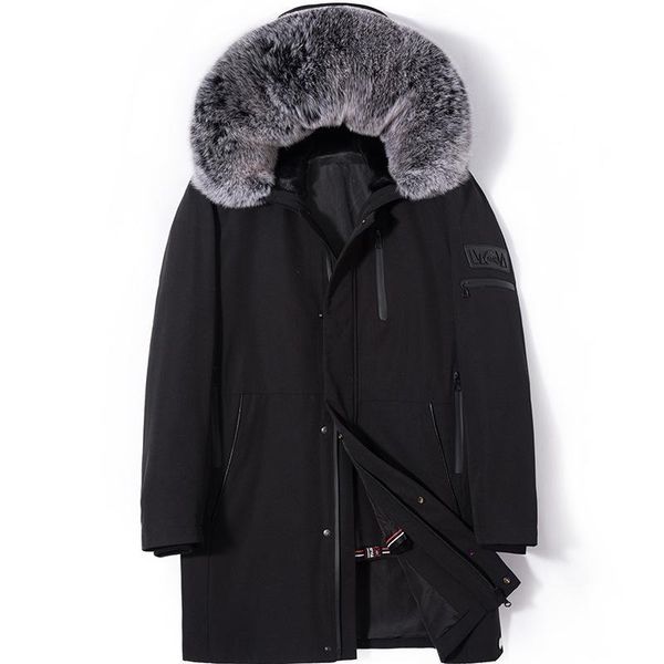 

real fur coat rex fur coat men winter men real parka for mens clothing 2020 plus size casaco g005 yy1052, Black