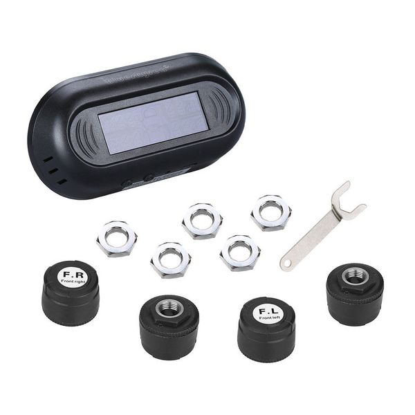 

original solar tpms car tire pressure alarm monitor system display intelligent temperature warning fuel save with 4 sensors tpms