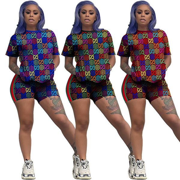 

womens clothing tracksuit short sleeve shorts outfits 2 piece set jogging sport suit sweatshirt summer tights sport suit klw3436, Gray