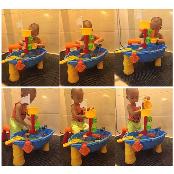 

дети песок вода играть таблица пиратский корабль внутри открытый seaside beach garden toy r7rb