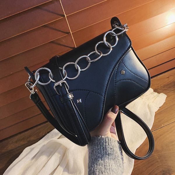 

2020 new ins chain purses and handbags pu leather women messenger bags brand designer chic shoulder crossbody bags for female