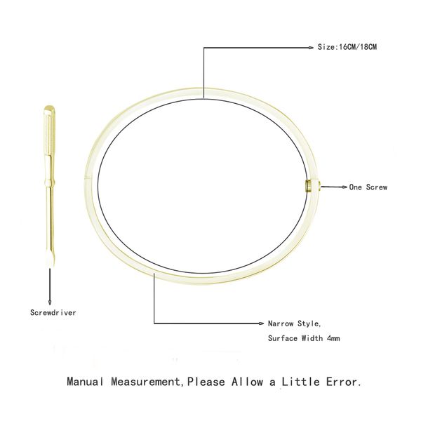 

titanium steel narrow screw bracelets bangles love cuff bracelets women men screwdriver bracelet femme luxury, Black