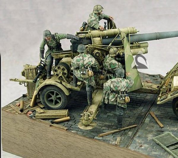 

1/35 наборы смолы второй мировой войны немецкий артиллерийский солдат 5 шт. / компл. (без пушки