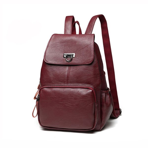 

женский кожаный рюкзак женская дорожная сумка sac a dos ladies bagpack школьные сумки для девочек-подростков preppy feminina
