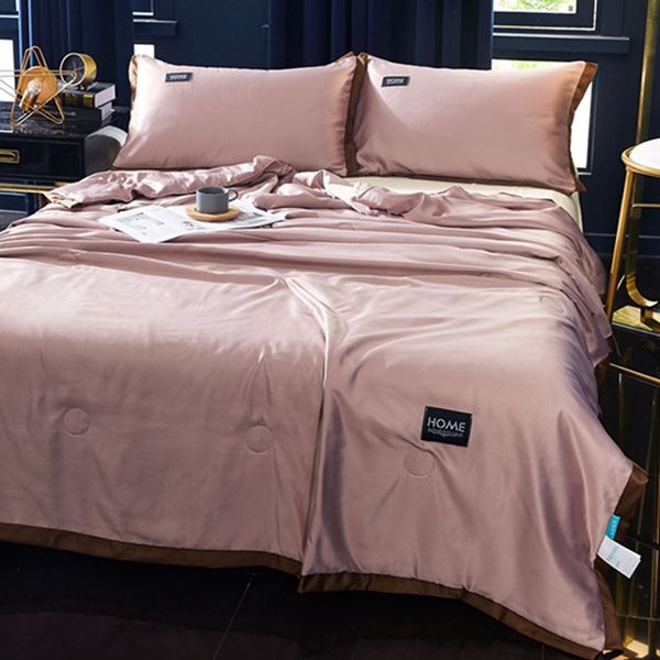 

новый моющийся шелк лето моющийся машина кондиционер сплошной цвет простые постельные комплекты 3 шт. одеяло пододеяльник наволочка постельн