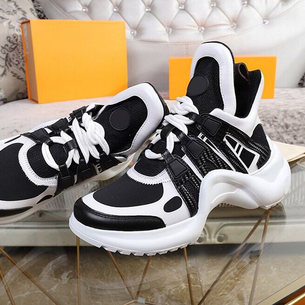 

2020 autumn and winter new fashion men's white shoes designer platform men's casual shoes men's coach training sports shoeslu, Black