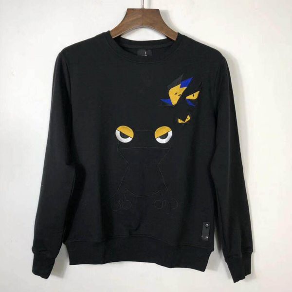 

топ мужчин женщины свитер дизайнера мужской hoodies парирует моду вышивки дьявола глазам толстовки высокого качества бренд балахон 2020 ново, Black