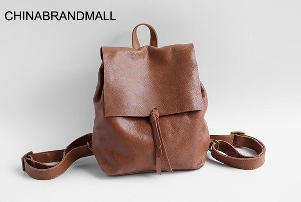 

cow skin handmade women large soft backpack school bag