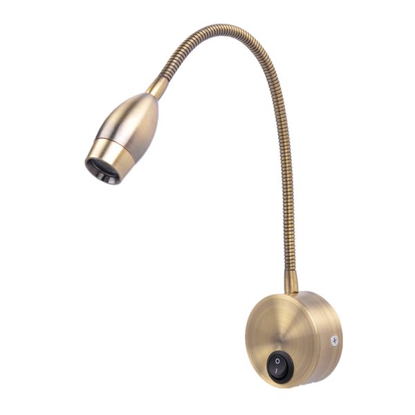 

ch bronze light reading bed lamp led 3w ac100-240v flexible wall sconce focused beam eye-caring for work-study easy hook up high color rende