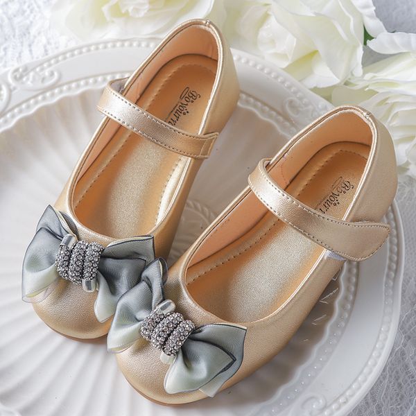 

new spring autumn children kids girls princess leather shoes flat soft casual shoes sandals wedding dance dress party, Black;grey