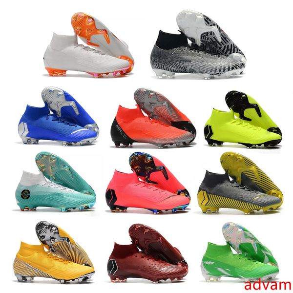 

2019 футбольная обувь mercurial superfly elite fg kj 12 cr7 ronaldo neymar мужские женские высокие футбольные бутсы бутсы размер us 3-11