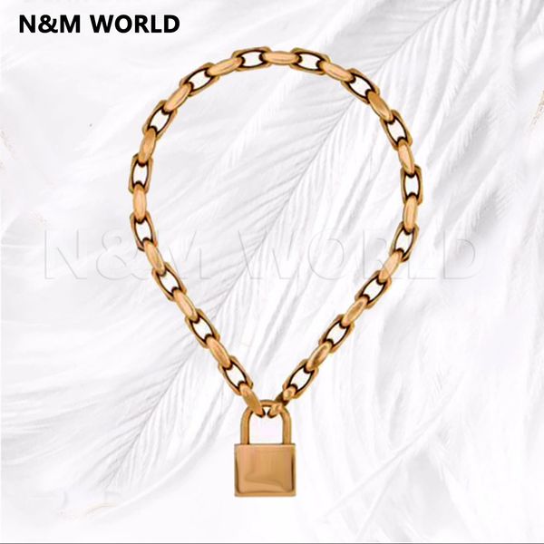 

locks pendant chain necklace women jewelry brand new 2019 chain necklace friendship gifts, Silver