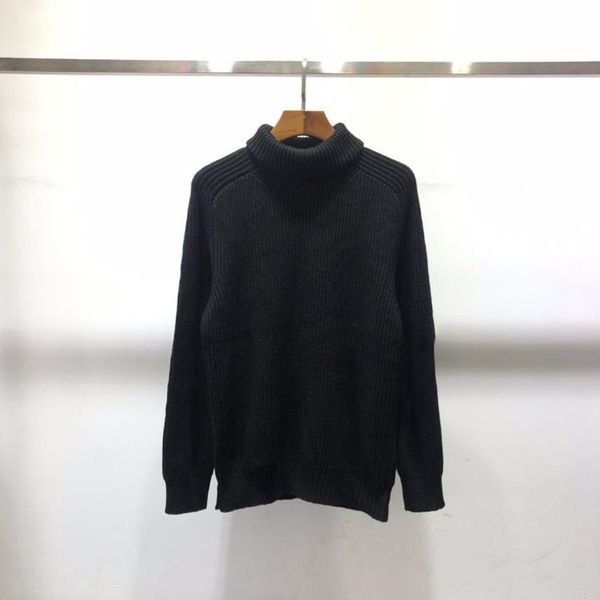 

mens designer knit sweater warm high collar foundation badge fashion couple sweater long sleeve pullover popularbv4k, Black