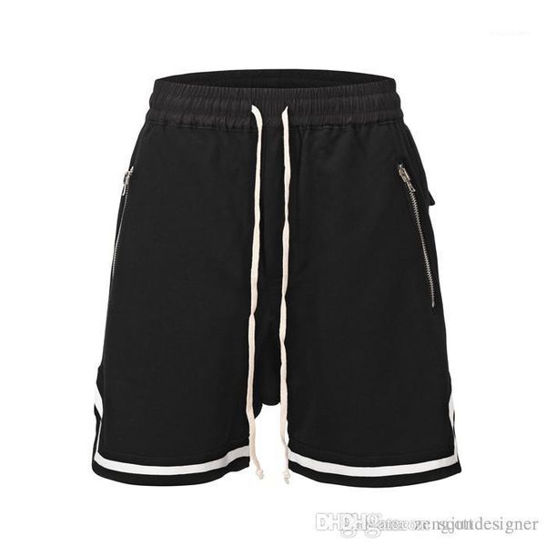 

фитнес шорты лето ttrend хип-хоп пояс повседневная половина колена короткие мужские свободные дизайнер, White;black