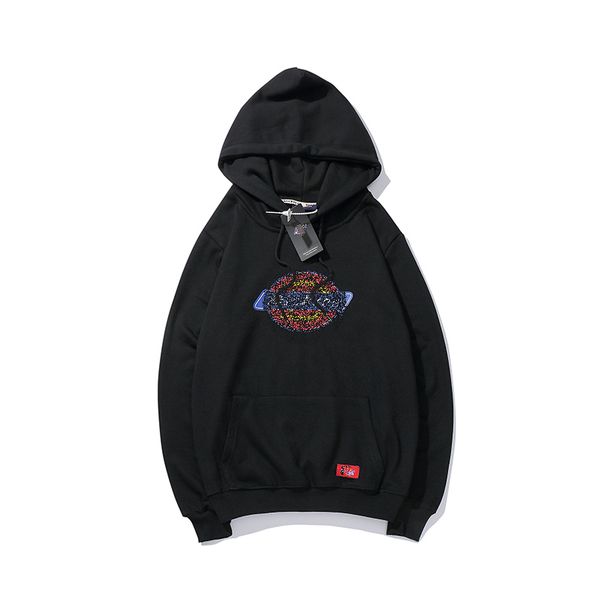 

dickies brand mens cotton hoodie fashion trend wild couple hoodies luxury dk print men pullover outdoor loose comfortable women jacket, Black
