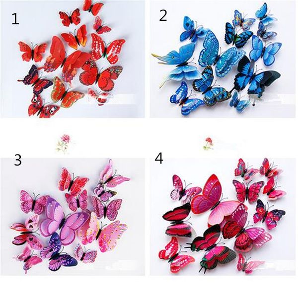 

12 3d двойной лой бабока икеѬ на ене дл доманего декоѬа diy бабоки магни 