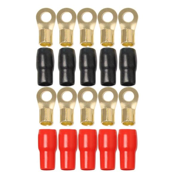 

5/10pair 4ga gauge connectors car audio power ground wire ring terminals