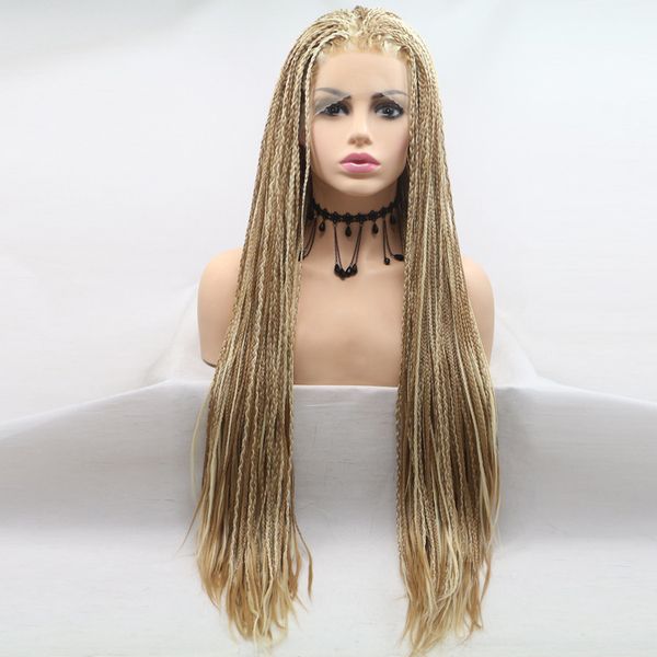 

18 ~ 26inch природа блондинка бомба твист взгляд dreadlock синтетические волосы крючок оплетка omber фронт шнурок плетение женщин курчавых п, Black