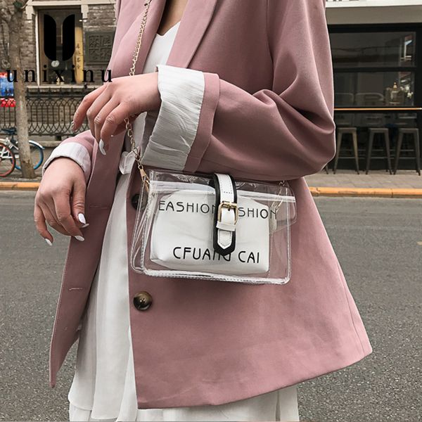 

2019 fashion women bag clear purse cute transparent lady crossbody bag women handbags lady evening