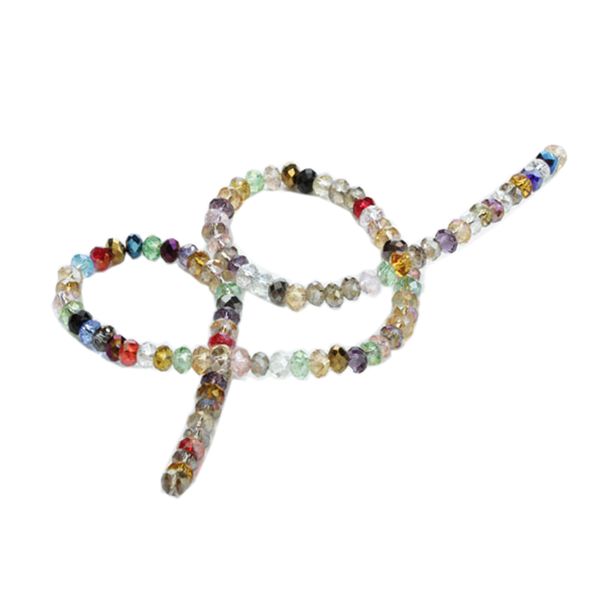 

1pcs многоцветный стекла ожерелье бисера браслет цепи 4 х 6 мм - длина 17 «», Crystal
