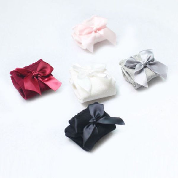 

теплый милый младенец девочки колено высокие чулки милая лента хлопок лук колено плотная лента