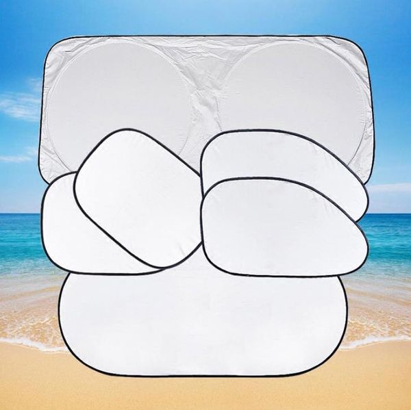 

костюм 6 частей 6 частей для фронта и бортового экрана серебр-покрытых отражательных панелей солнечных батарей изоляции жары для автомобилей