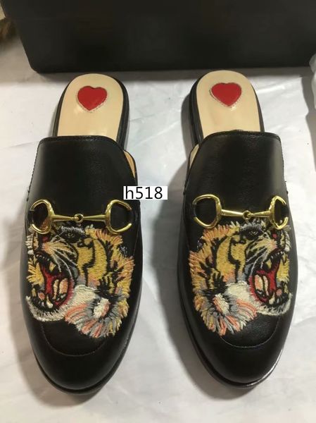 

new sale princetown designer classic slippery metal buckle beach slippers soft sweethearts shoes, Black