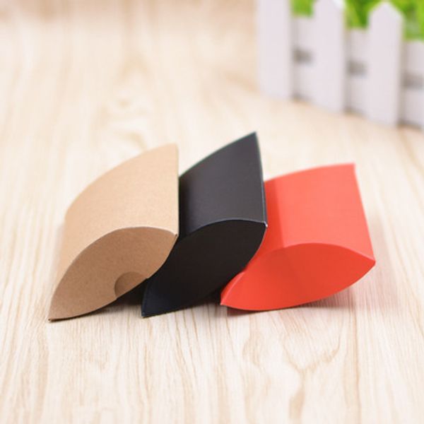 

100pcs favor candy box bag new craft paper pillow shape wedding favor gift boxes pie party box bags eco friendly kraft promotion