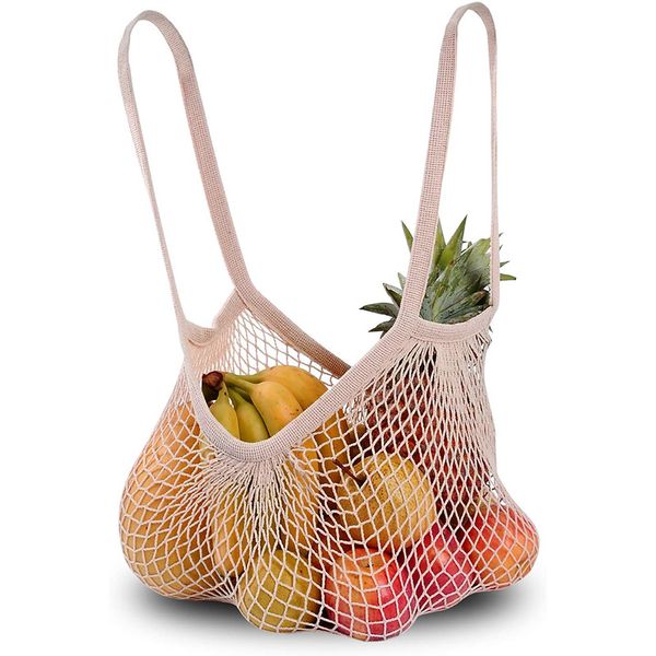 

net shopping bag cotton washable mesh fruit vegetable storage bags