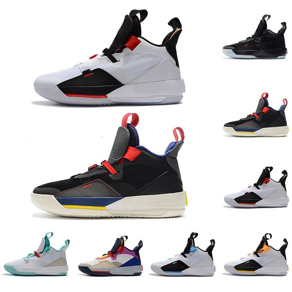

2019 mens basketball shoes xxxiii pf 33 future of flight utility blackout tech pack 33s black dark smoke grey sail sneakers