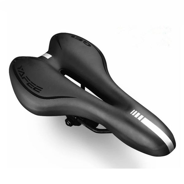

reflective absorbing hollow bicycle saddle pvc fabric soft mtb cycling road mountain bike seat bicycle accessories