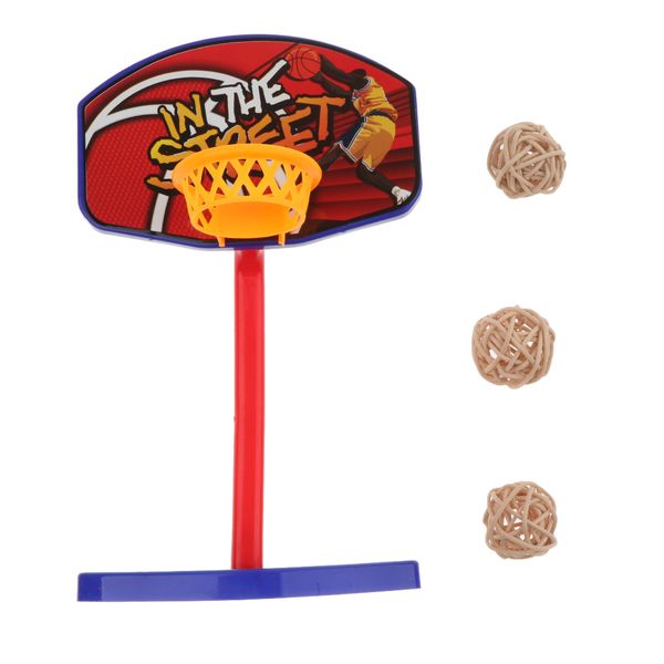 

parrot training toy parakeet pet basketball basket hoop trick prop training