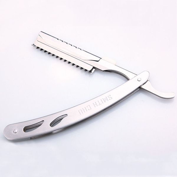 

men comfortable silver manual shaver razors stainless steel professional portable razor sharp durable haircut knife 0849