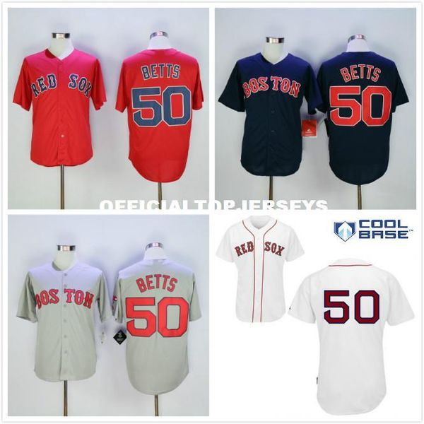 

50 mookie betts jersey white gray red black, Black;blue