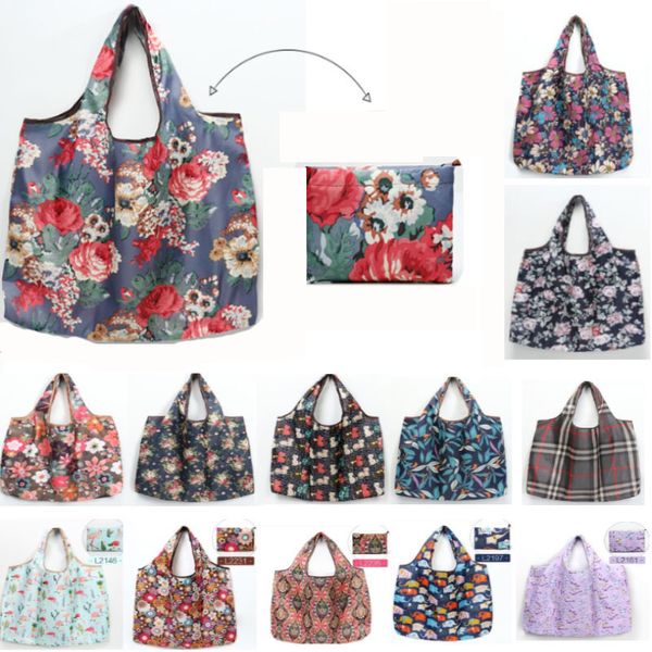 

магазины продуктовых сумки многоразового печати цветок складной сумка для хранения машинной стирки сумки tote сумка для защиты окружающей ср