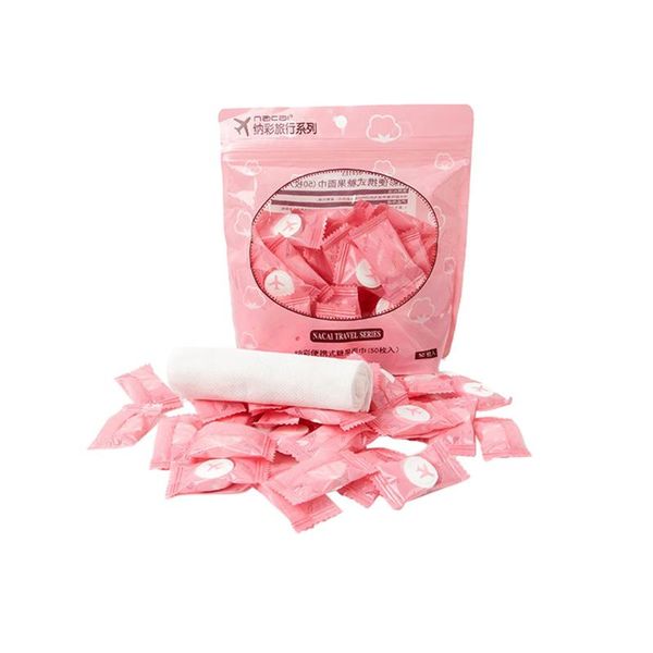

50/100 pcs compressed towel / magic wipe soft cotton expandable just add water towel