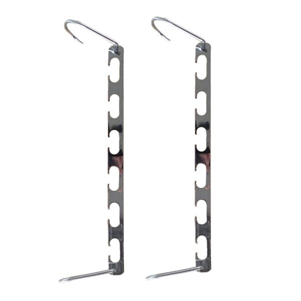 

2 pcs garment clothes hanger wardrobe space saving organizer multifunctional