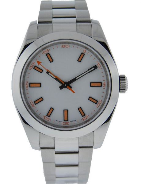 

роскошные высококачественные часы 40 мм сапфировый стекло 116400 белый циферблат 166400gv asia 2813 перемещение автоматические мужские часы, Slivery;brown