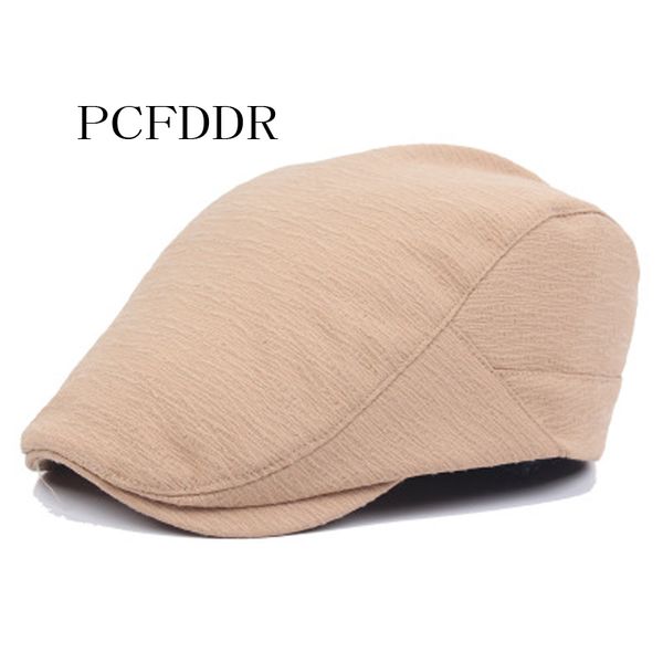 

pcfddr men's spring and autumn cotton stripe folded berets, Blue;gray