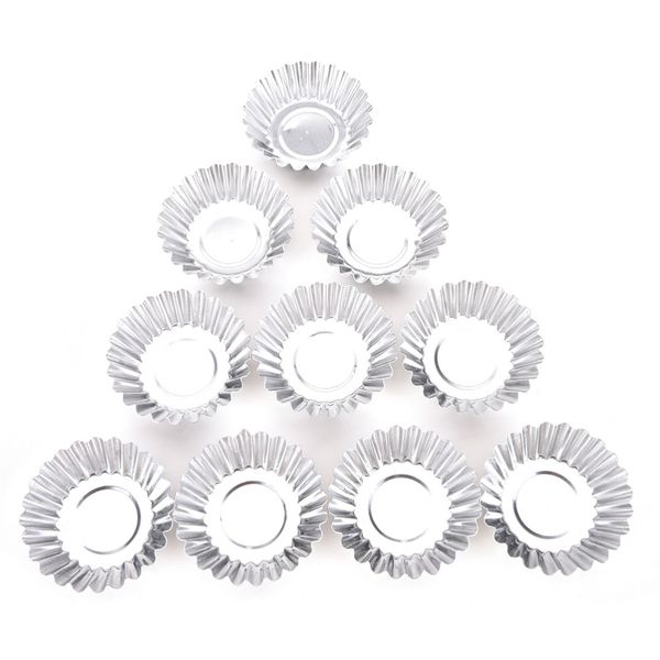 

brand new silver алюминиевый cupcake яйцо пирог mold cookie пудинг mold makers кекс лайнеры выпечка кондитерских изделий инструменты