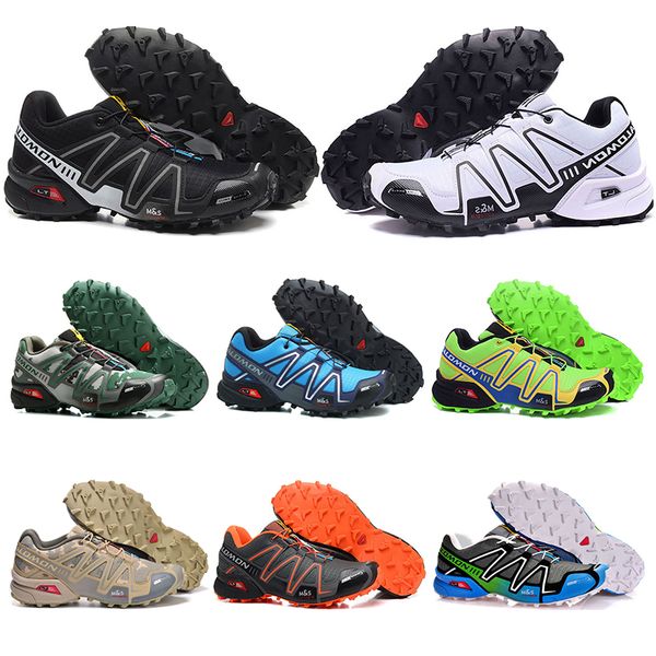 

2019 Hotsale Salomon Speed cross 3 CS mens outdoor shoes top quality Black White breathable Athletics Shoes sports Sneakers size 40-46